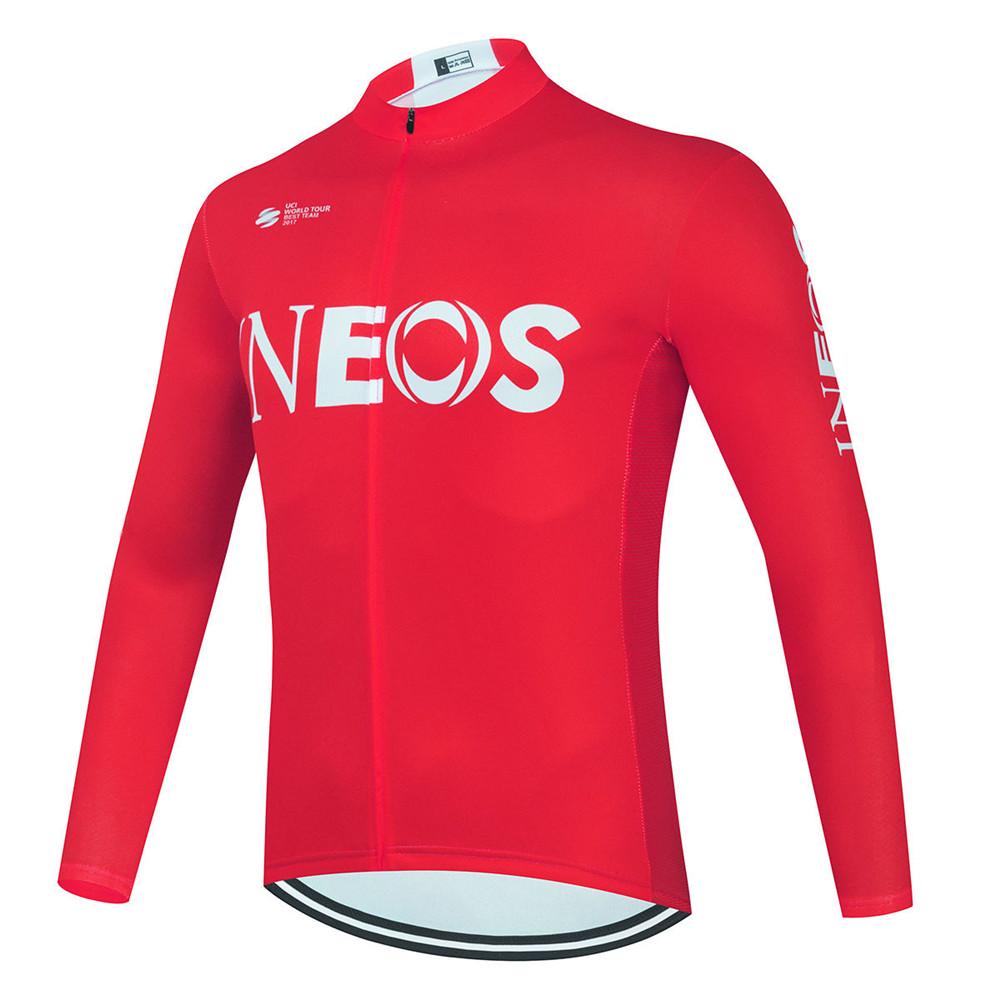 Ineos Team Long Sleeve Cycling Jersey Set for Men, MTB Bike Clothing, Bicycle Wear, 19D Gel Bib Pants 2026