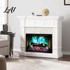 Holiday Party Wall Sticker Fireplace Flame Decal Vintage European Background Sticker Self-Adhesive Removable PVC Decor Waterproof Mural for
