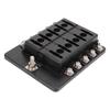 Fuse Box, 10 Way Fuse Block Holder Output 12-16AWG Splashproof Input 4-6AWG For Yacht Boats
