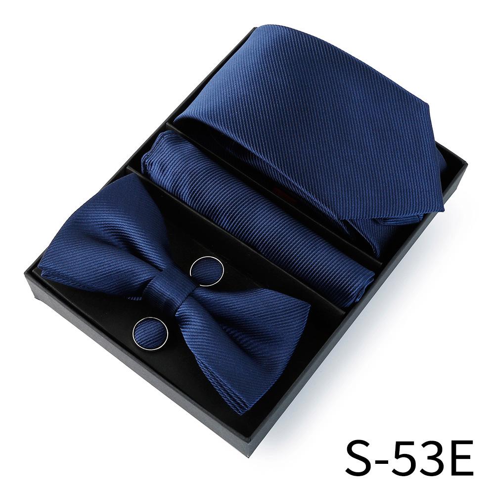 Men s Versatile Five-Piece Polyester Tie Set for Business Casual, Weddings & Banquets