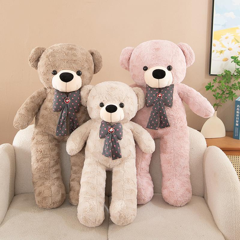 Large Tie Bow Sweater Teddy Bear Plush Toy Girls Birthday Gift Child Companion
