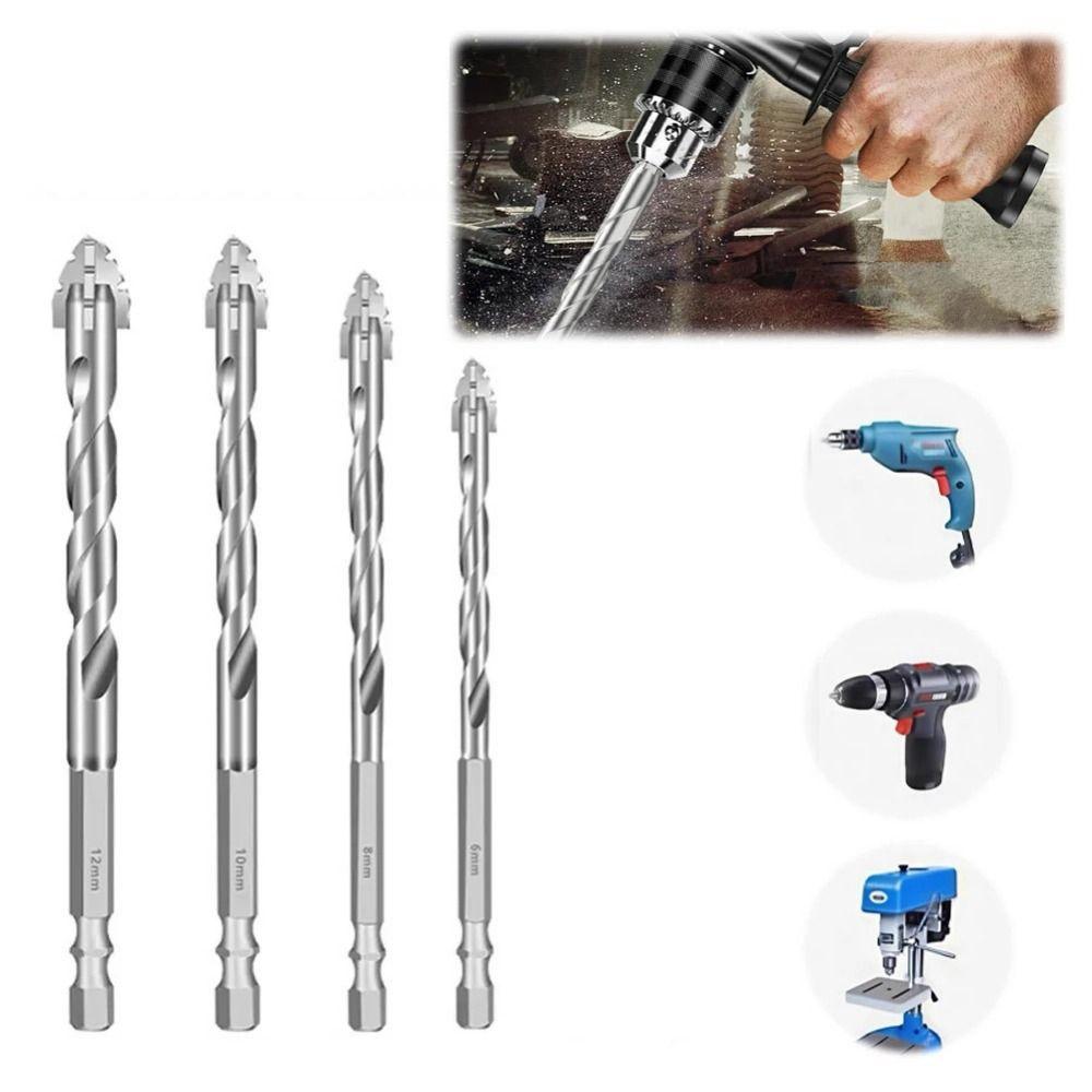 Eccentric Drill Bit Set 6/8/10/12mm Electric Drill Bit Durable Punching Tool Electrician