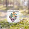 And So The Adventure Begind Printed Mug Campfire Party Beer Coffee Mugs Camping Enamel Cup Mountain Handle Cups Gifts for Camper