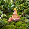 Waterproof Resin Crafts Mini Mermaid Figurine, Shell Couch Ornament, Mediterranean Style Fairy Home Tabletop Soft Furnishings Garden Accessory