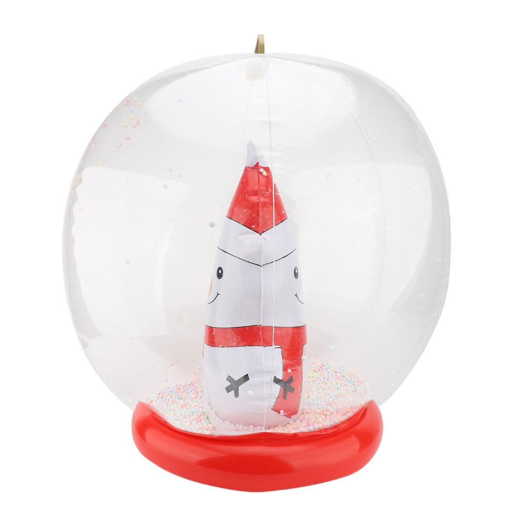 Weihnachten Aufblasbare Ornamentkugel 23,6 Zoll PVC LED Leuchtende Weihnachten Schneemänner Aufblasbare Kugel Außendekoration
