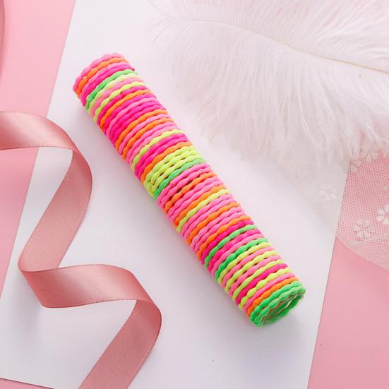 50Pcs 3cm Elastic Hair Ties Ponytail Holders Rubber Bands Hair Styling Tools for Girls