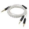 Earphone Cable Replacement Silver Plated Copper 3.5mm To Dual 2.5mm Plug Headphone Sound Wire 1.2m for HE400S HE‑400I