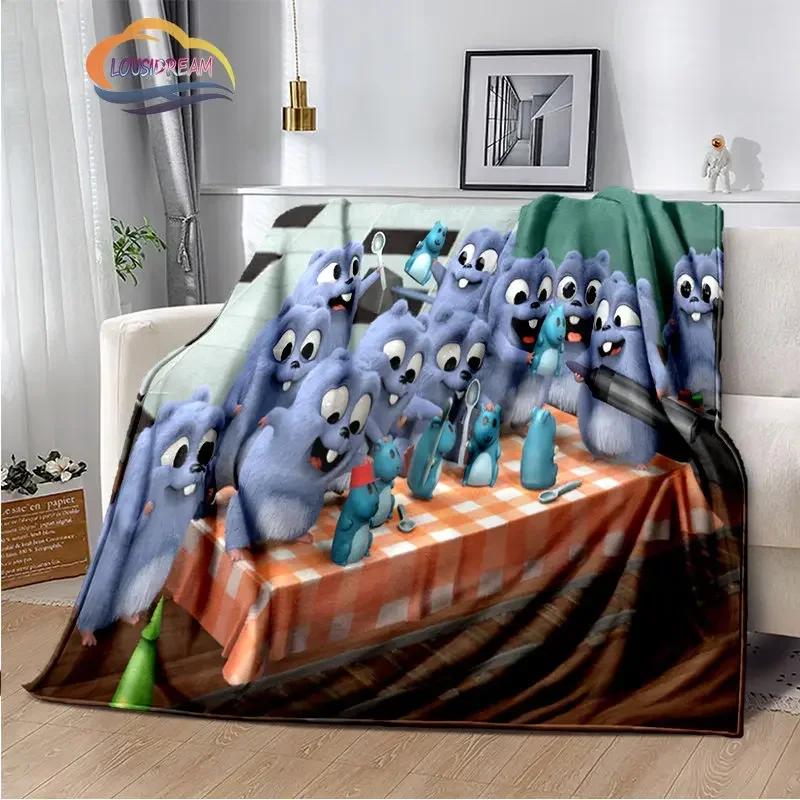 Animation Grizzy und die Lemminge Serie Flanelldecke Sofa Bett Nickerchen Kinderzimmer Dekorative Tagesdecke