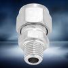 Stainless Steel SS304 Pipe Fitting 1 4NPT Male Thread Connector for Water Oil Gas (1 4 12)