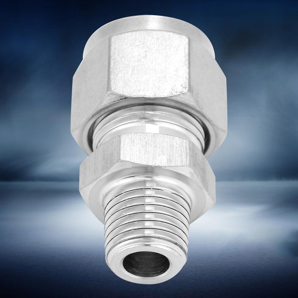 Stainless Steel SS304 Pipe Fitting 1 4NPT Male Thread Connector for Water Oil Gas (1 4 12)