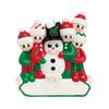 Minimalist Modern Elegant Snowman Family Alloy Christmas Tree Ornament For Celebration Joyful