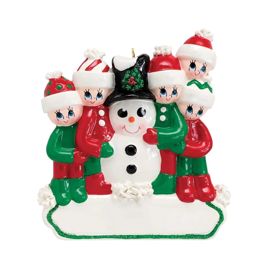 Minimalist Modern Elegant Snowman Family Alloy Christmas Tree Ornament For Celebration Joyful