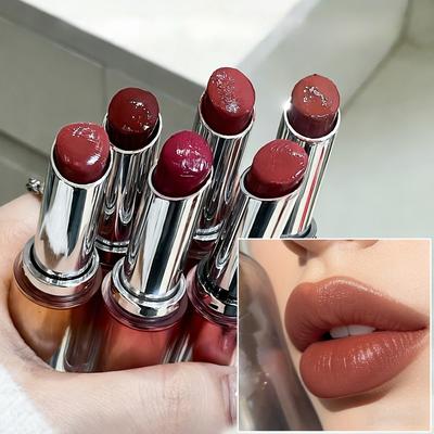Feuchtigkeitsspendender, aufpolsternder getönter Lippenbalsam mit Spiegeleffekt, Feuchtigkeitsspendender täglicher Lippenstift mit wässrigem Glanz, Zimt-Milchpudding-Lippenbalsam, Langanhaltende Feuchtigkeit