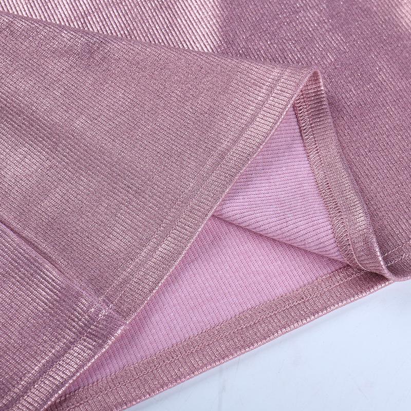 Europe and The United States Sexy Girl Dress High Collar Sleeveless Slim Short Leather Skirt Female