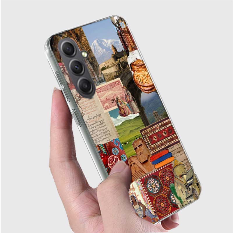 Armenia Flag Passport ART Phone Case for Samsung A16 A26 A36 A56 A17 A37 A57 A07 A06 A02S A03 A04S A05S Galaxy Note 20 10 A50S A