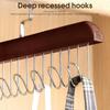 Suit Clothes Hangers 8 Hooks Multifunctional Wooden Hanger Saving Caps