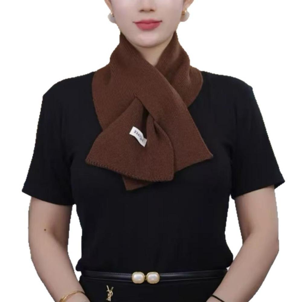 Autumn And Winter Wool Scarf Women S New Versatile Korean Atmosphere Couple Warm Cross Scarf Scarf Women S Collar