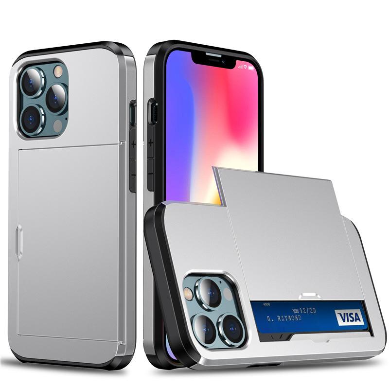 Applicable to iPhone17ProMax mobile phone case, Apple 16 card slider cover armor Samsung S25 armor Note20
