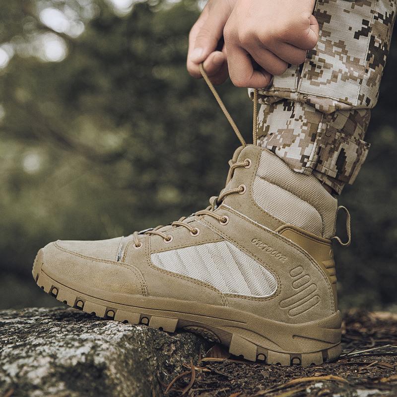 Męskie buty pustynne Adventure Outdoor Buty bojowe Plus Size Zielone buty do kostki Jungle Cross-country Buty trekkingowe