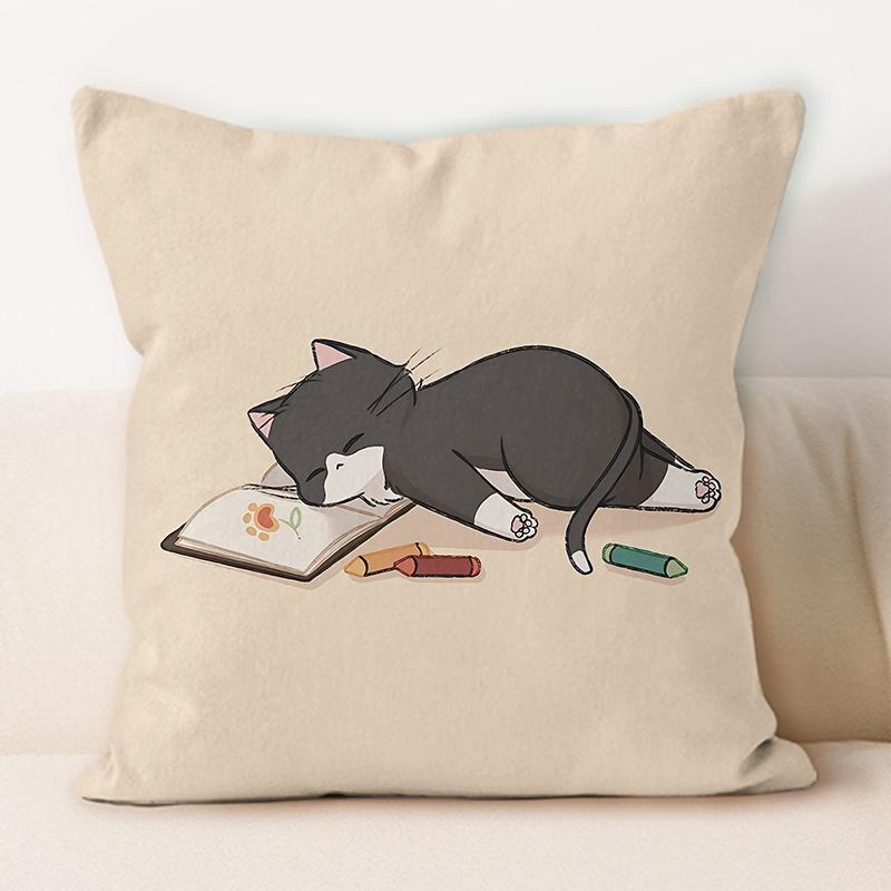 "Entzückende Kissenbezüge mit Cartoon-Katzen-Serie"