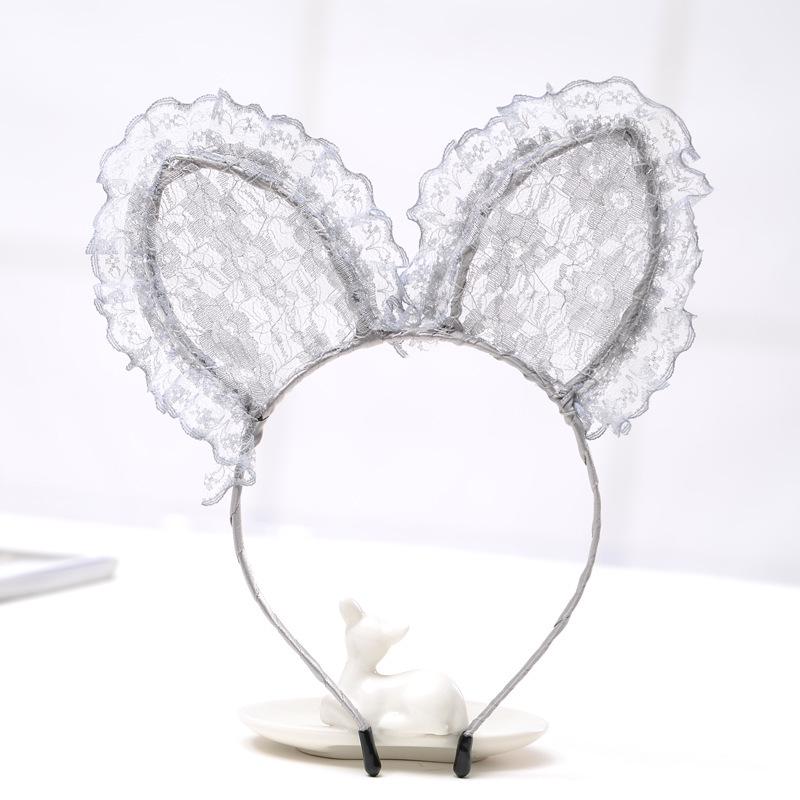 Lace Cat Ears & Rabbit Ears Women's Headband - Cute Face Washing Hair Accessory