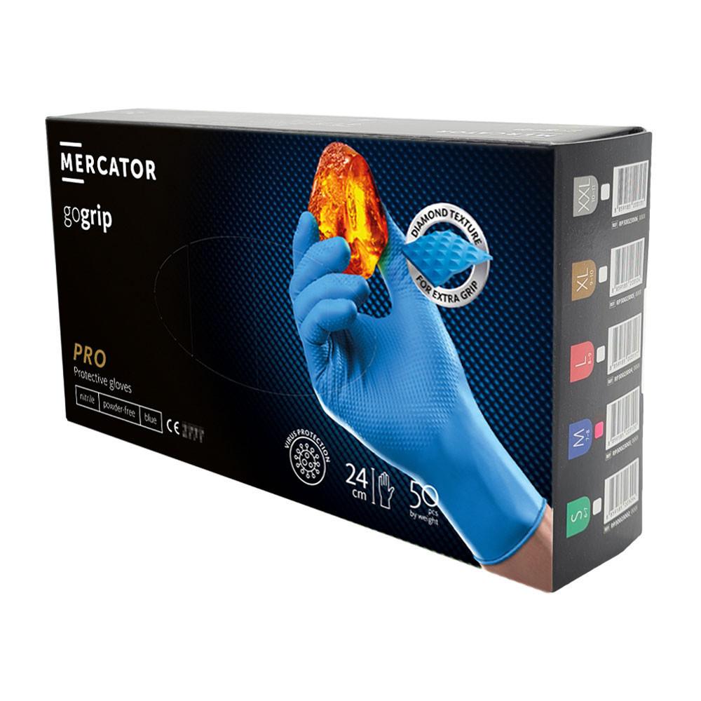 Nitrile Gloves Blue Mercator Gogrip 50 Pcs
