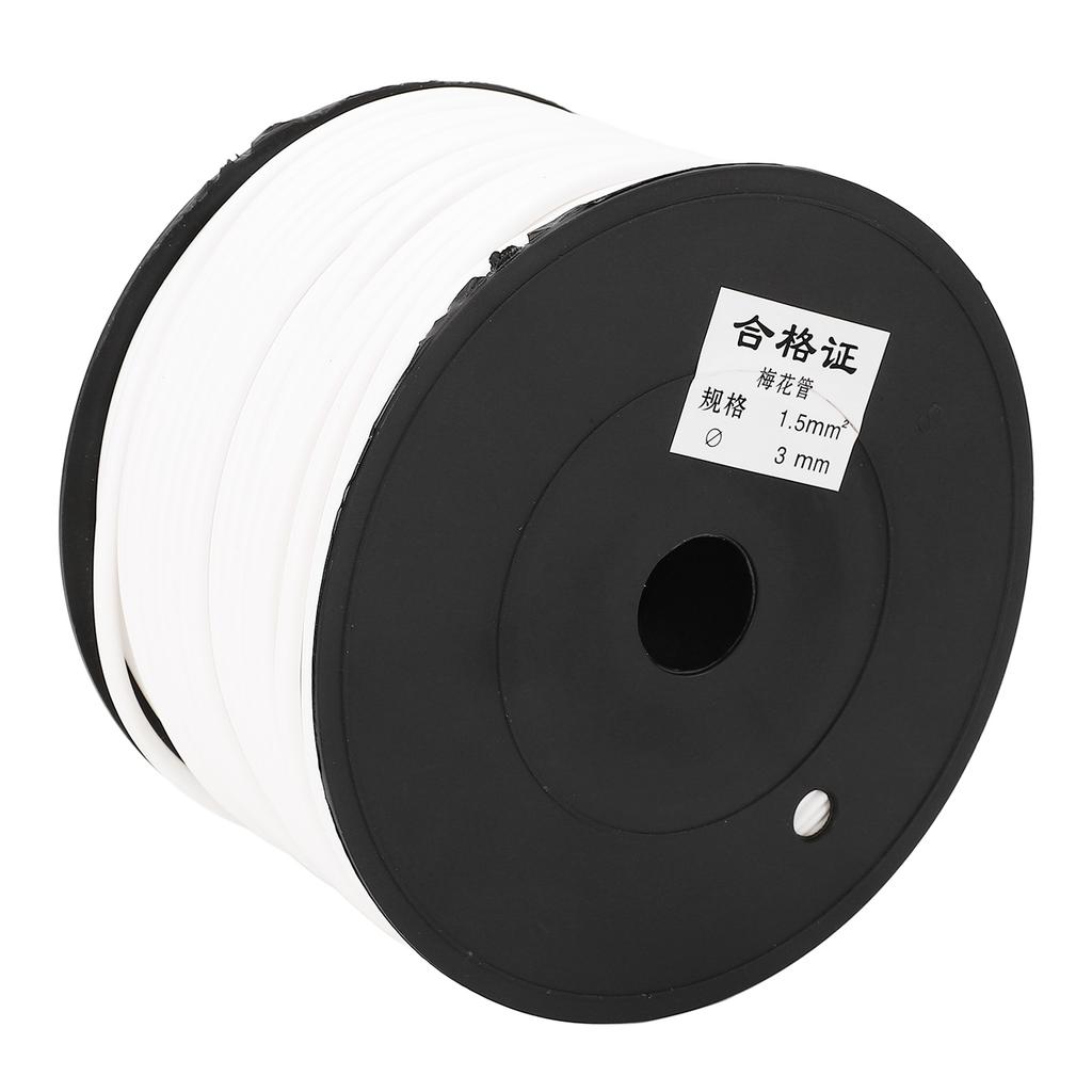 Cable Protector Petal Shape Inside Tightly Hold Printable Cord Protective Tube White 70m Length 3mm Dia 1.5mm²