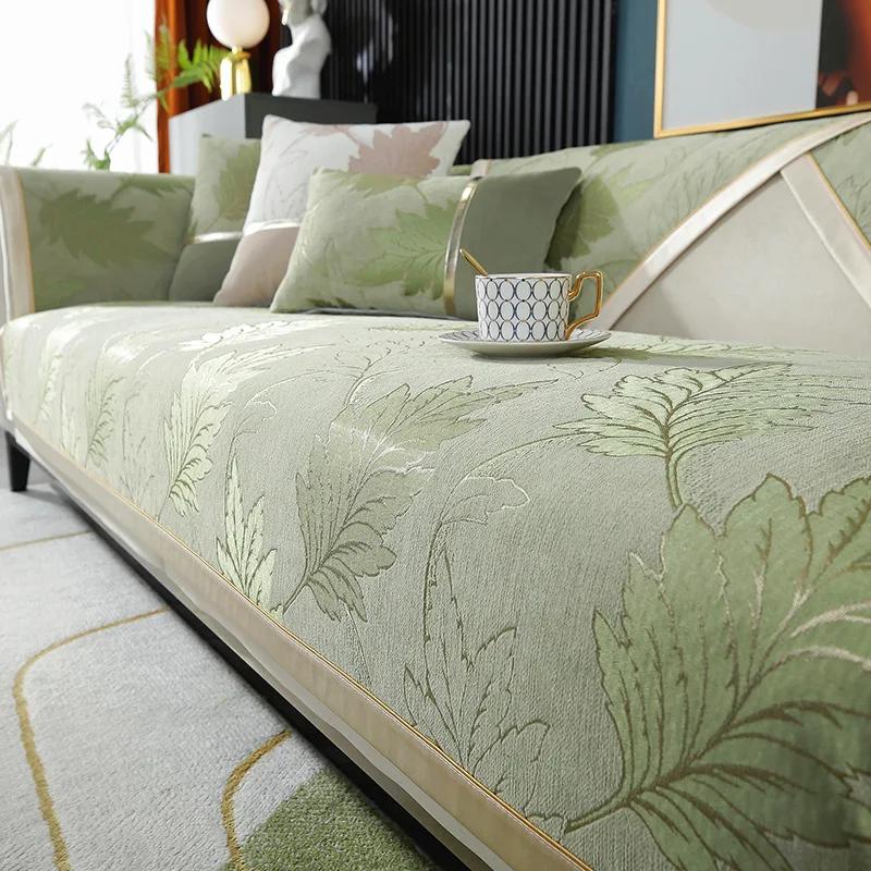 Chenille Light Luxury Sofa Cushion Four Seasons Universal High End Anti Slip Modern Advanced Sense Sofa Cover
