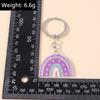 Colorful Rainbow Keychain Smile Cloud Key Rings Resin Key Chains for Women Girls Handbag Gift Jewelry Accessories
