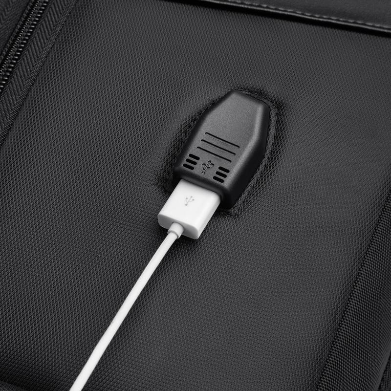 Backpack Men's Casual USB Men's Backpack Breathable Wear-resistant Business Computer Bag Travel Bag Student School Bag