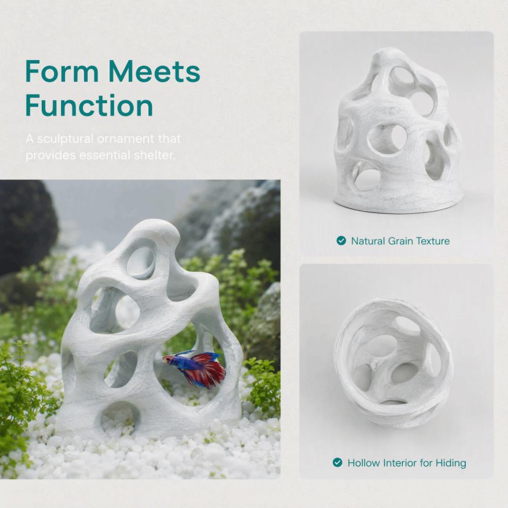 Natural Look Fish Shrimp Breeding Shelter 3D Printed Aquarium Hiding House Micro Landscape