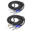 Quality 3.5mm To Double 6.35mm Mono Plugs Music Connection Cord for Speakers Gears & Music Instrument for Live Sound