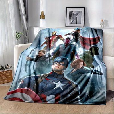 1pc Avengers Printing Blanket - Soft, All-Season Throw for Living Room, Bedroom,Personalized Gift with Adorable Cartoon Design