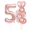 10-piece 32-inch Rose Gold Number Balloon Party Decoration Balloon Set AVE