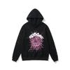 Herbst 2024 neu S@p5der 555555 Spinnennetz Schaumdruck Kapuzenpullover Herren und Damen Großhandel