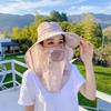 Women's Large Brim Sun Hat All-Weather Protection Breathable with Face Shade Versatile Sun Protection Hat