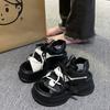 Color matching thick-soled muffin sandals women's 2025 new versatile heightening love sports Roman sandals European trend