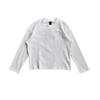 Europäische Blüte Pflaume Stickerei Herren Locker Lässig Langarm Weißes T-Shirt