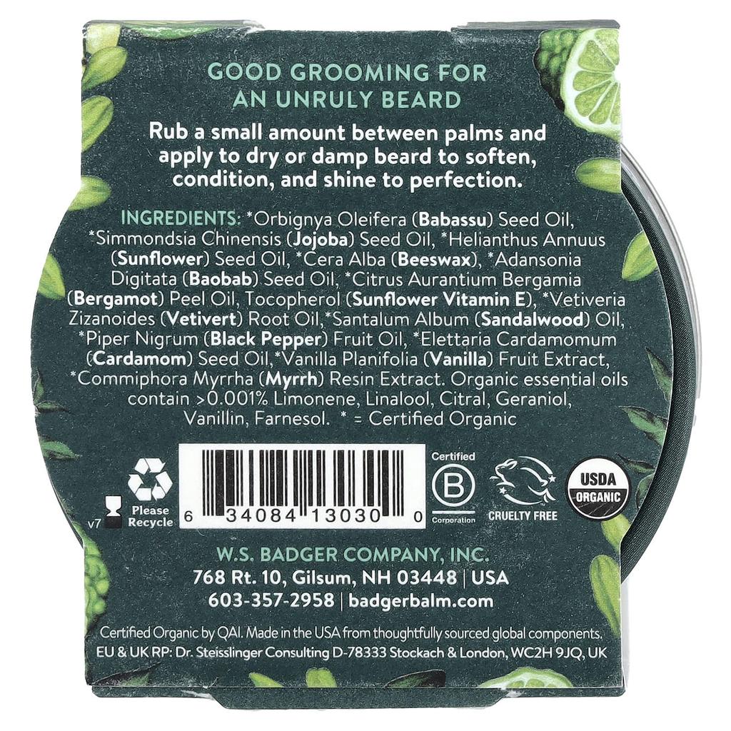 Beard Balm, Vanilla & Bergamot, 56G(2Oz)