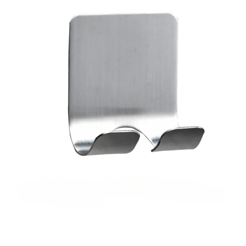 Self Adhesive Hook Stainless Steel Heavy Wall Hanger Hooks Bathroom Organizer Towel Rack Multi-purpose Kitchen Holder Shelf