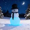 Inflatable LED Roly-Poly Snowman and Santa Yard Decoration