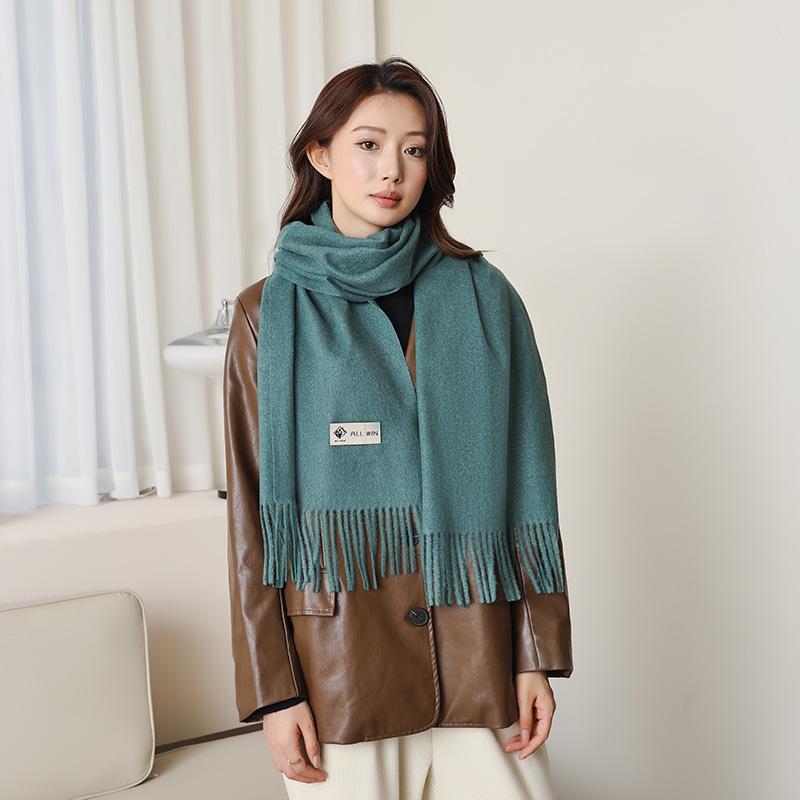 Chinese Red Scarf Shawl High End Men's Cashmere Wool Scarf Women's Versatile Red Scarf In Autumn and Winter