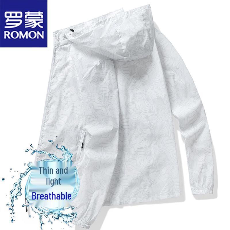 ROMON Men s UPF50+ Lightweight Hooded Sun Protection Jacket M