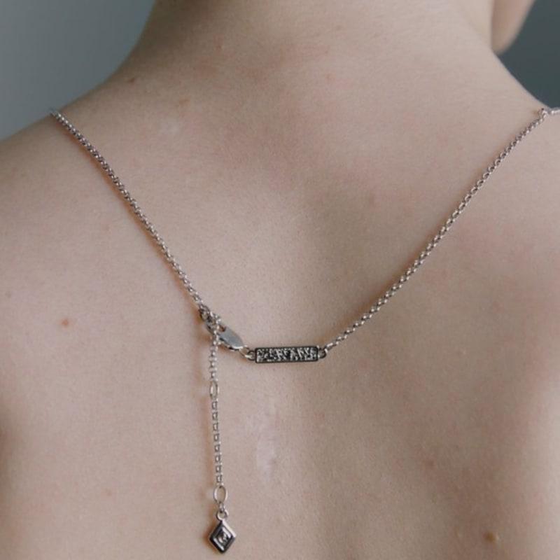 Gaman Silver Clock Tempus Necklace