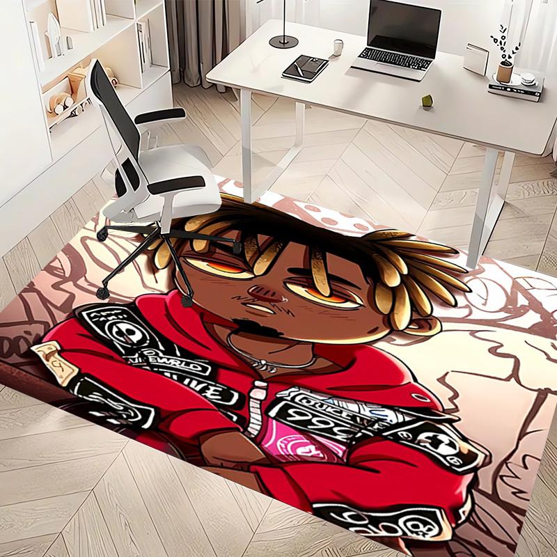 1pc Juice WRLD Print Area Rug - Soft, Washable Non-Slip Indoor Mat, Living Room, Home Office Decorative Rug,Office Decorative