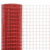 VidaXL Grillage Métal Acier Revêtement PVC 25x1 m Carré Rouge Clôture Jardin 143664