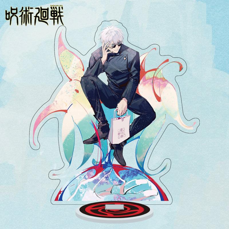Cartoon Anime Jujutsu Kaisen Figures Acrylic Stand Manga Gojo Satoru Figurines Garage Kits GK Ornaments Decoration Plaything