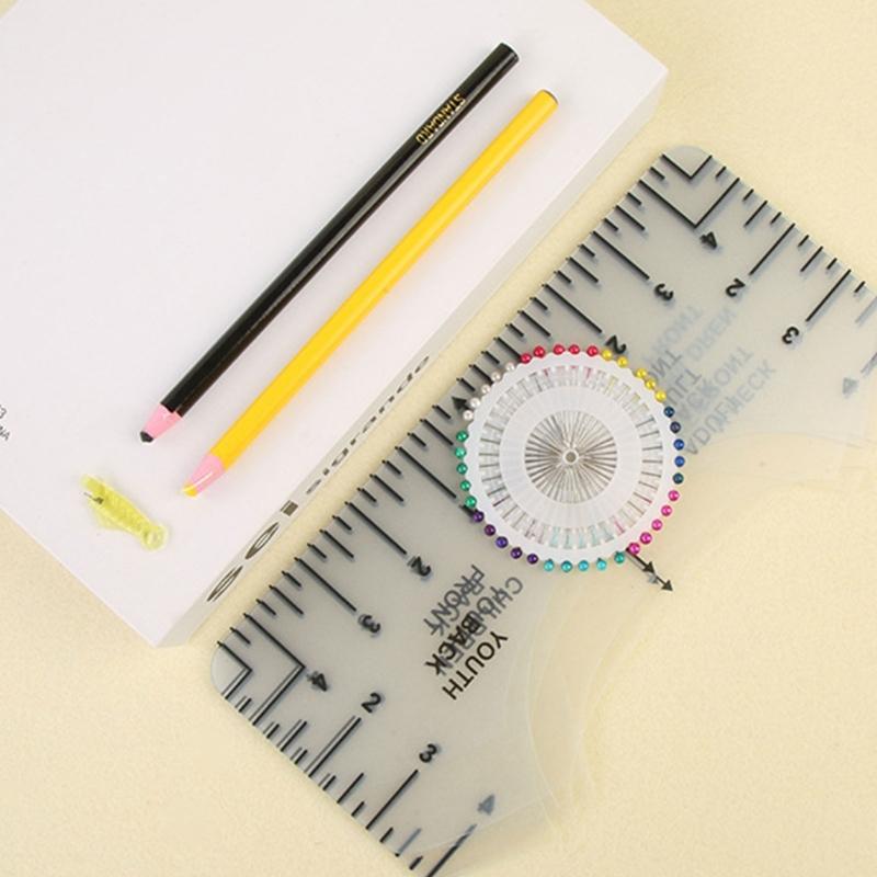 Different Sizes T-Shirt Ruler Guide Alignment Tool Including Soft Tape Measure, Seam Ripper, Sewing Pins