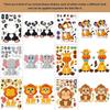 Adorable Cartoon Animal Themed Puzzle Stickers For Kids Family Interactive Fun