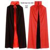 Pirate & Grim Reaper Halloween Cape: Red & Black Cloak with Stand-up Collar for Kids & Adults